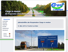 Tablet Screenshot of cargo-in-motion.de